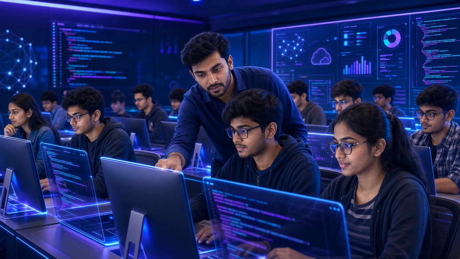 Excel Computer Academy practical computer lab