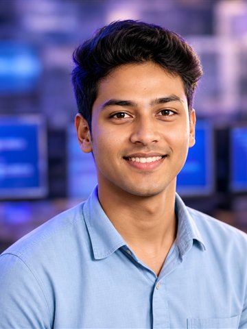 Typing student Mohit Kumar