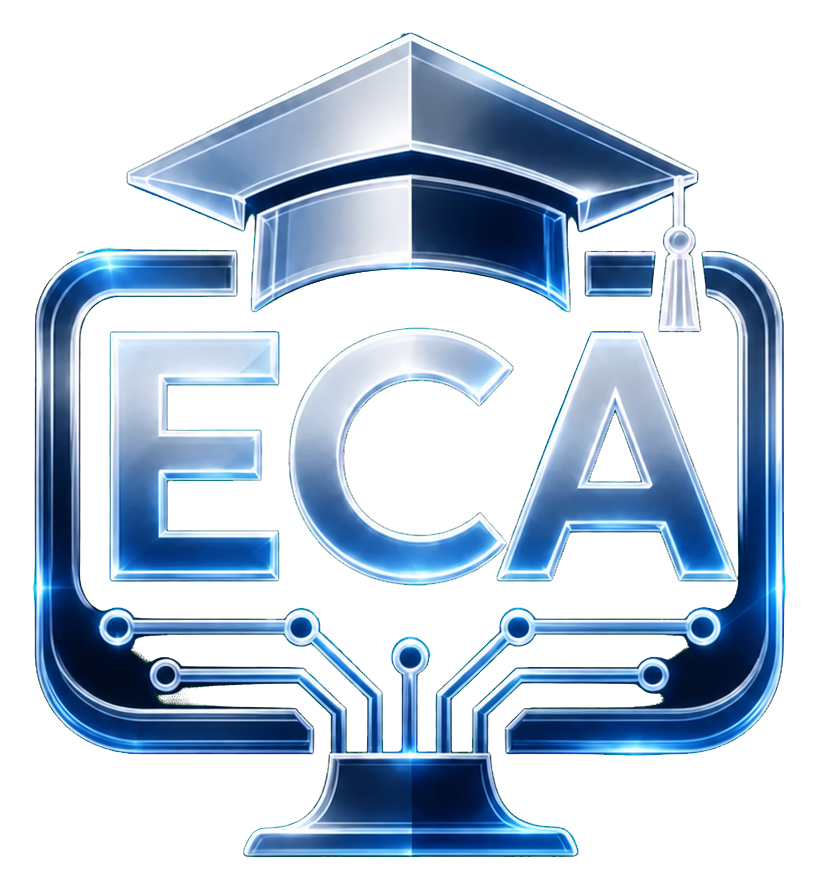 ECA premium blue glass logo